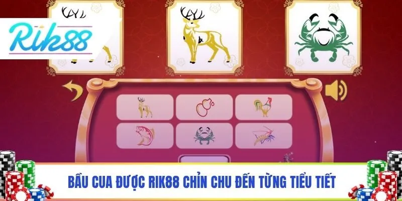 Bầu cua được Rik88 chỉn chu đến từng tiểu tiết