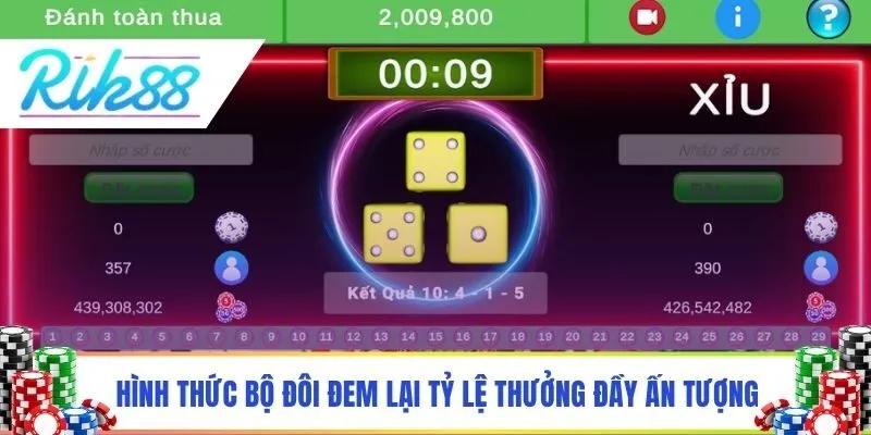 Hình thức bộ đôi đem lại tỷ lệ thưởng đầy ấn tượng