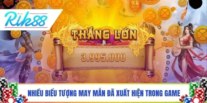 Nhiều biểu tượng may mắn đã xuất hiện trong game