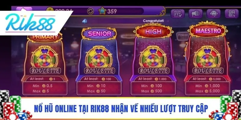 Nổ hũ online tại Rik88 nhận về nhiều lượt truy cập