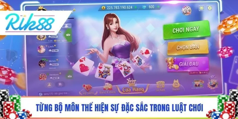 Từng bộ môn thể hiện sự đặc sắc trong luật chơi